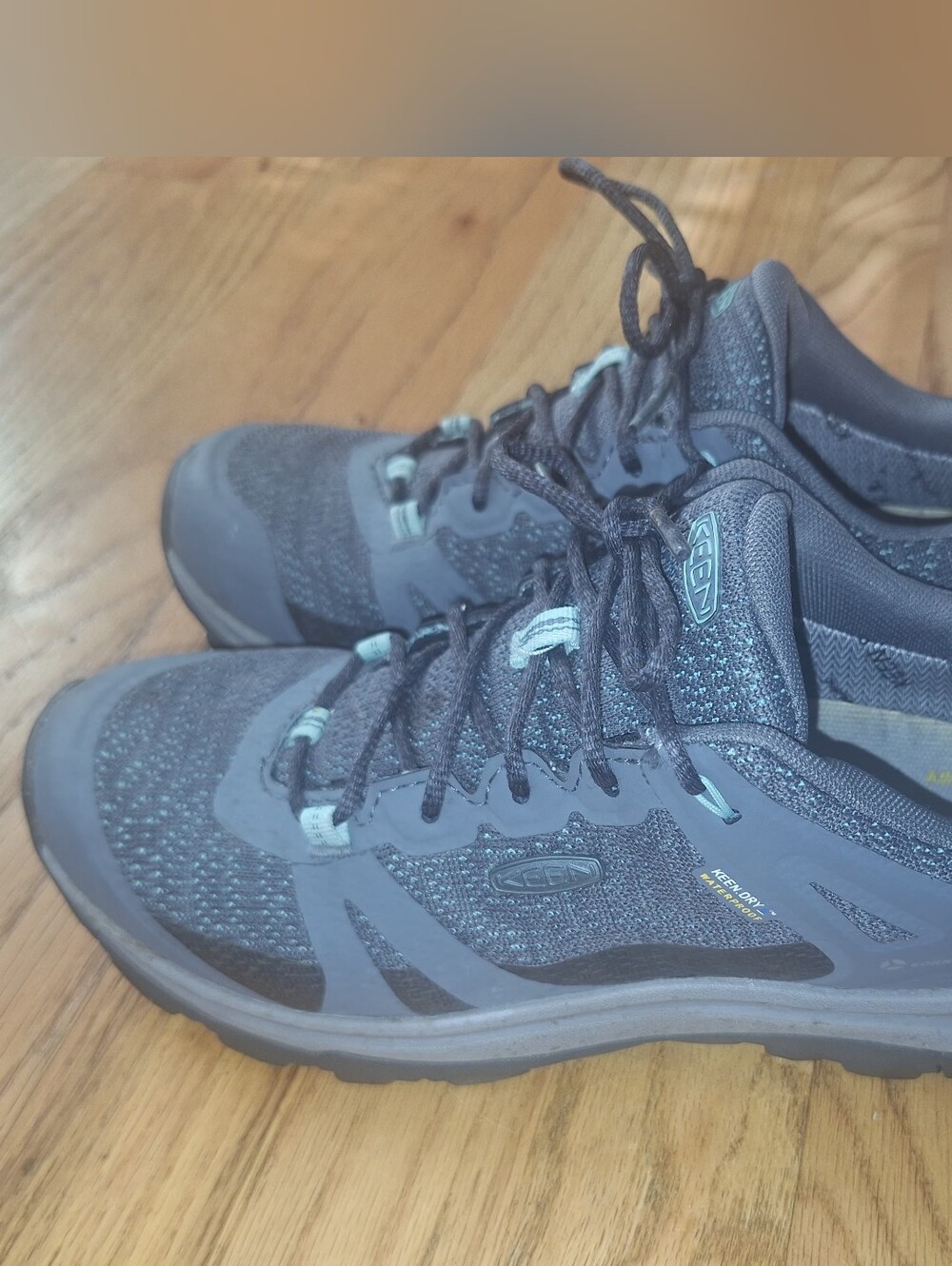 Keen Women's size 7 Teal and Gray Waterproof Terradora Hiking Shoes Konnect Fit - Picture 2 of 11
